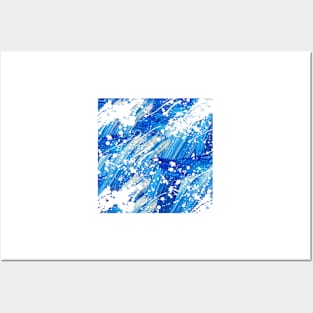 Abstract Blue painting Posters and Art